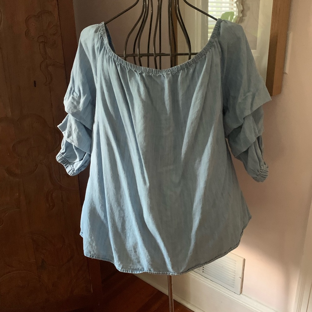 Lane Bryant Chambray Top